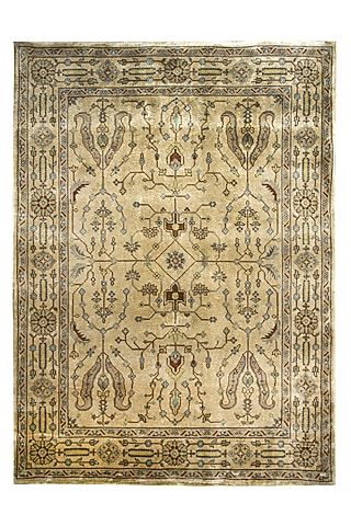 Multi-Colored Blended Wool Hand-Knotted Persian Rug by Blue Lotus Design