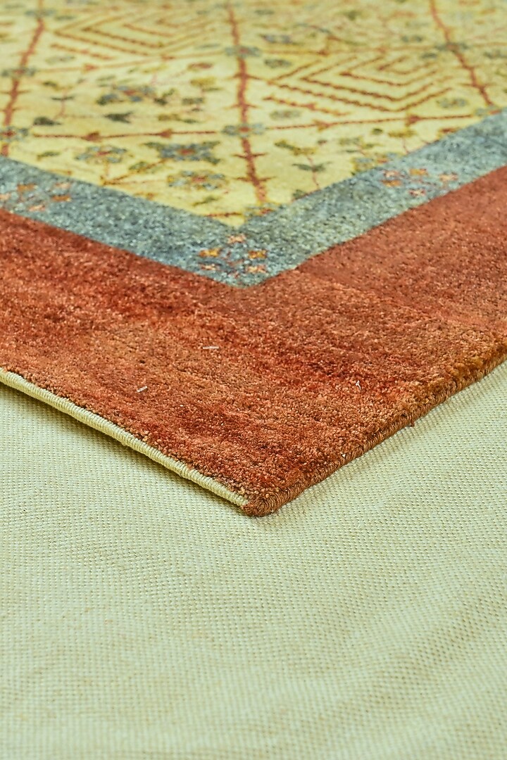 Multi-Colored New Zealand Wool Hand-Knotted Persian Rug by Blue Lotus Design at Pernia's Pop Up Shop