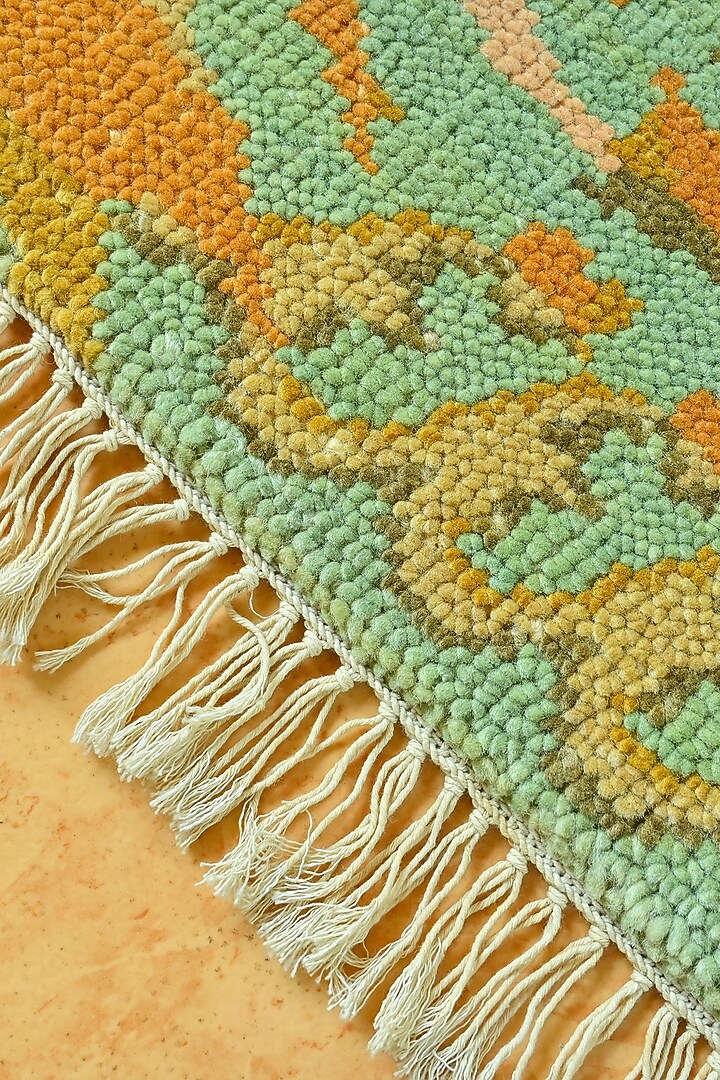 Multi-Colored Blended Wool Hand-Knotted Persian Rug by Blue Lotus Design at Pernia's Pop Up Shop