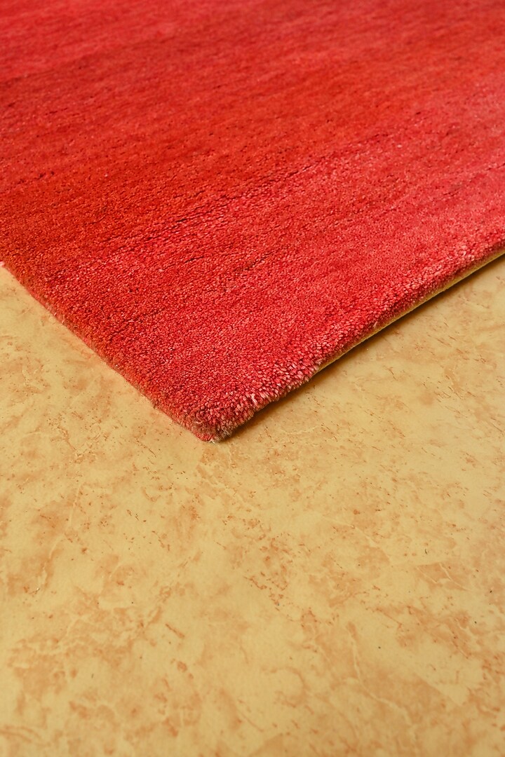 Maroon Blended Wool Hand-Knotted Shaded Persian Rug by Blue Lotus Design at Pernia's Pop Up Shop