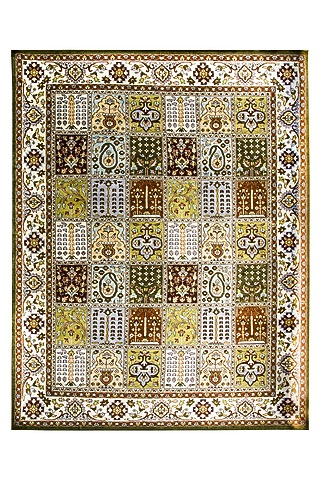 Multi-Colored Blended Wool Hand-Knotted Persian Rug by Blue Lotus Design