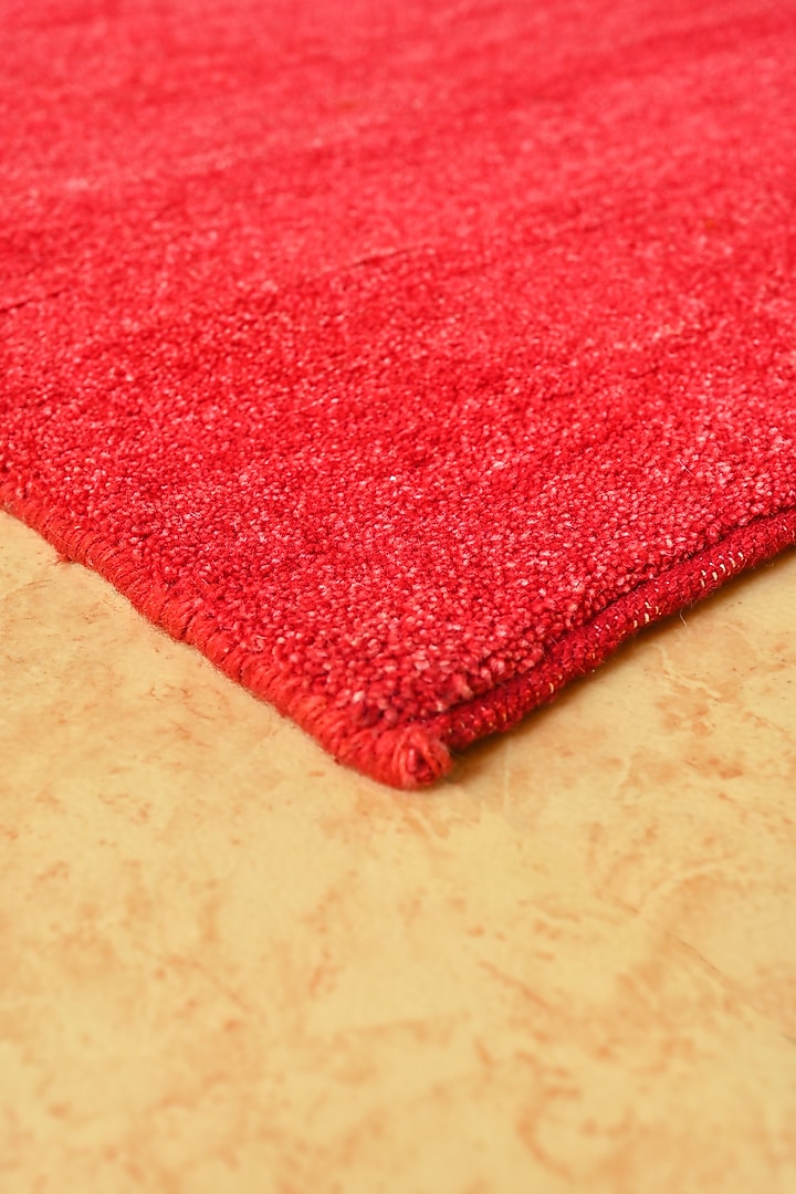 Red Blended Wool Hand-Knotted Shaded Persian Rug by Blue Lotus Design at Pernia's Pop Up Shop