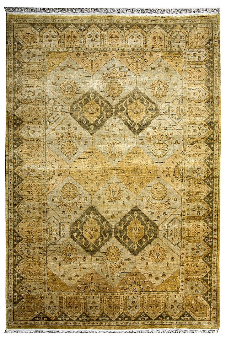 Multi-Colored New Zealand Wool Hand-Knotted Persian Rug by Blue Lotus Design