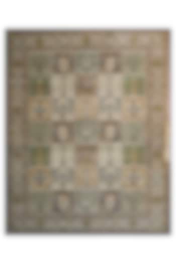 Multi-Colored Indian Wool Hand-Knotted Persian Rug by Blue Lotus Design