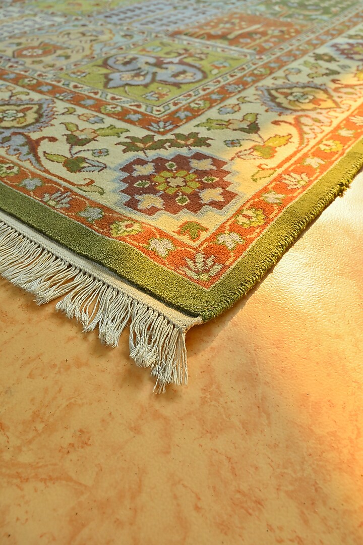 Multi-Colored Blended Wool Hand-Knotted Persian Rug by Blue Lotus Design at Pernia's Pop Up Shop