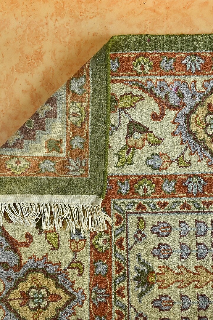 Multi-Colored Blended Wool Hand-Knotted Persian Rug by Blue Lotus Design at Pernia's Pop Up Shop