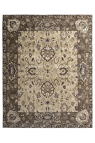 Multi-Colored Blended Wool Hand-Knotted Persian Rug by Blue Lotus Design