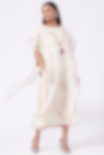 Ivory Hand Embroidered Kurta With Inner by BRIJ