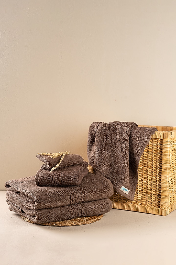 Brown Face Towels by By ADAB at Pernia's Pop Up Shop