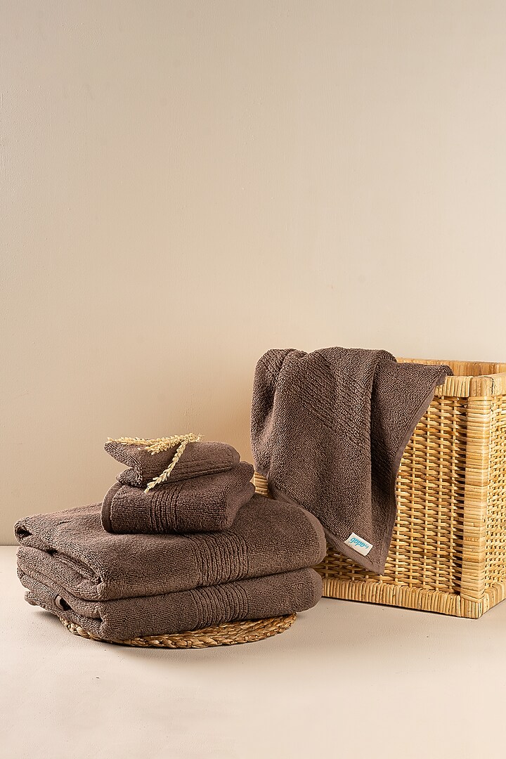 Brown His & Her Bath Towels by By ADAB at Pernia's Pop Up Shop