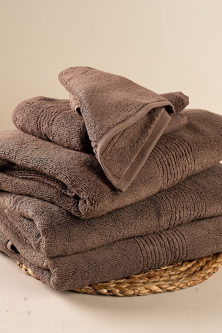 Brown His & Her Bath Towels by By ADAB at Pernia's Pop Up Shop