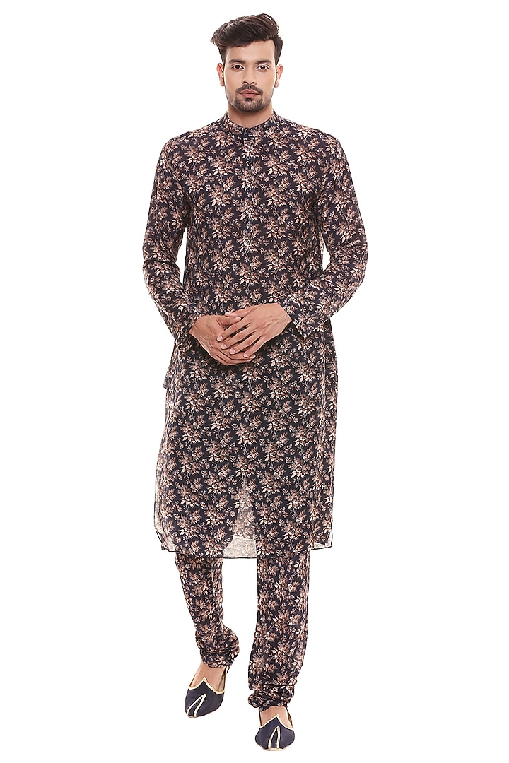 Multi-Colored Modal Satin & Viscose Crepe Printed Joggers by Soup by Sougat Paul Men at Pernia's Pop Up Shop