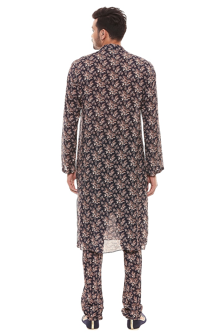 Multi-Colored Modal Satin & Viscose Crepe Printed Joggers by Soup by Sougat Paul Men at Pernia's Pop Up Shop