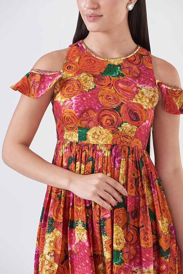 Pink Cotton Silk Party Wear Sharara Set by Breathe By Aakanksha Singh at Pernia's Pop Up Shop