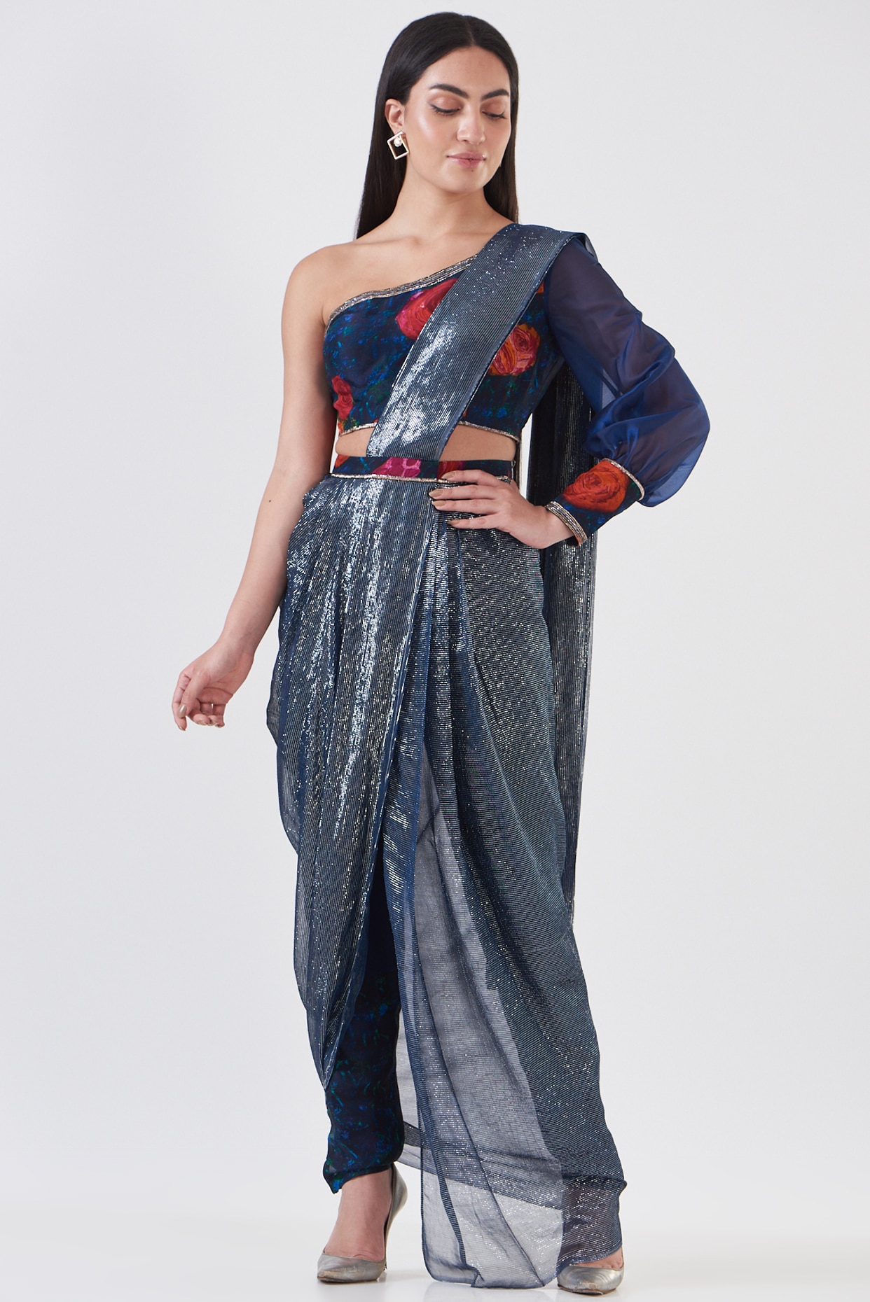Glamorous Ways to Wear Pant Style Sarees To Look Like a Fashion Diva –  South India Fashion