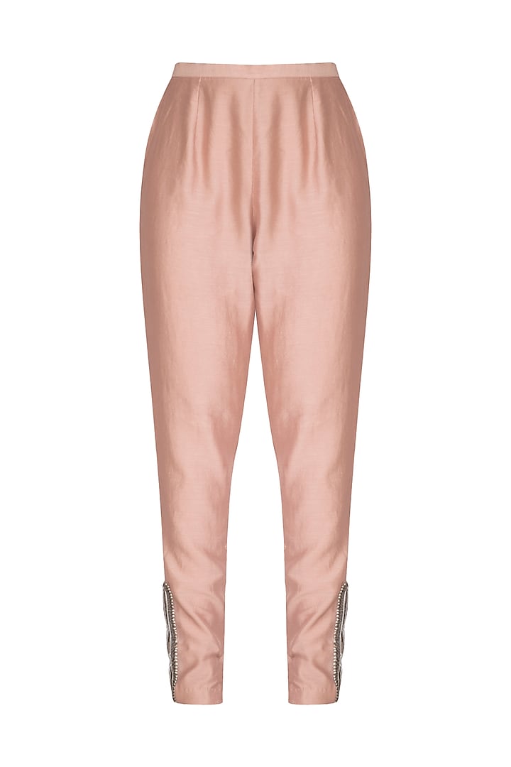 Rusty Peach Embroidered Kurta With Pants by Breathe By Aakanksha Singh at Pernia's Pop Up Shop