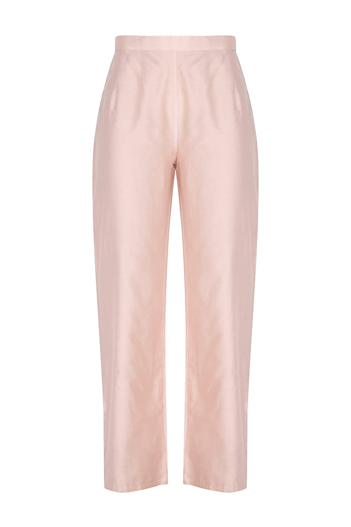 Off-White Chanderi Silk Thread Hand Embroidered Kurta Set by Breathe By Aakanksha Singh at Pernia's Pop Up Shop