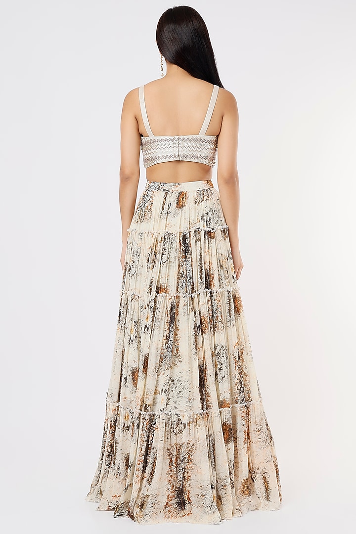 Off-White Embellished Wedding Lehenga Set by Breathe By Aakanksha Singh at Pernia's Pop Up Shop