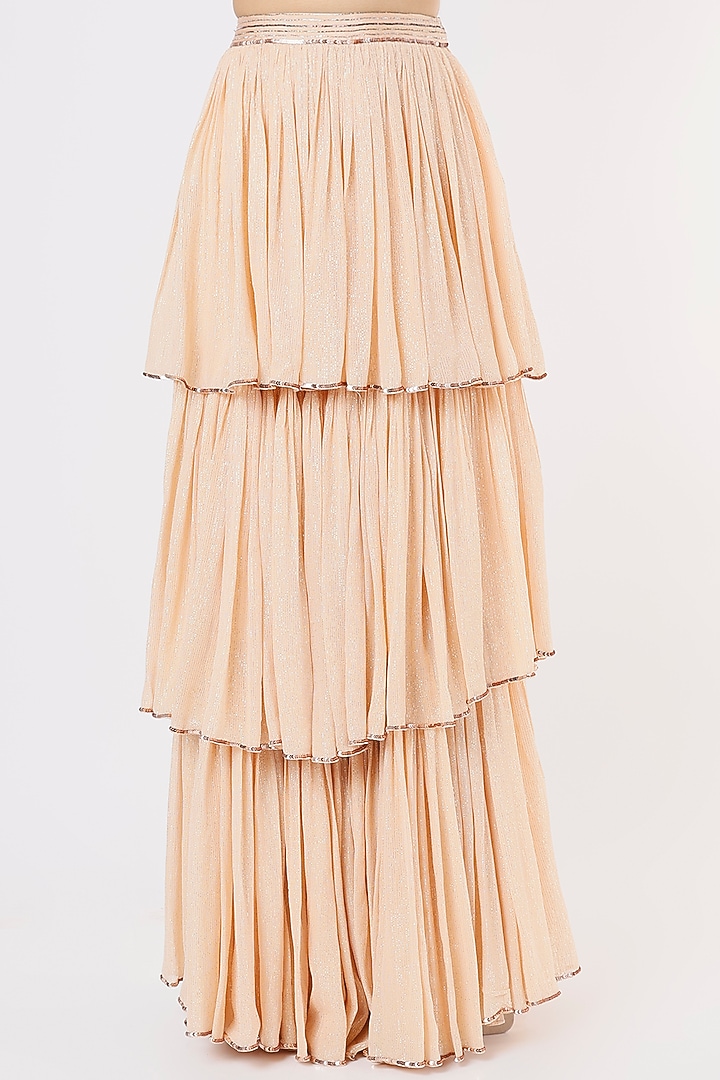 Soft Peach Embellished Wedding Lehenga Set by Breathe By Aakanksha Singh at Pernia's Pop Up Shop