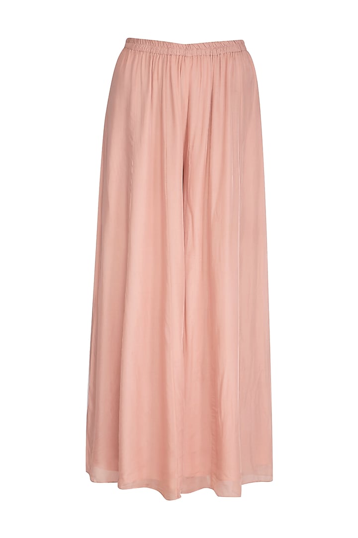 Icy Peach Embroidered Wedding Anarkali Set by Breathe By Aakanksha Singh at Pernia's Pop Up Shop
