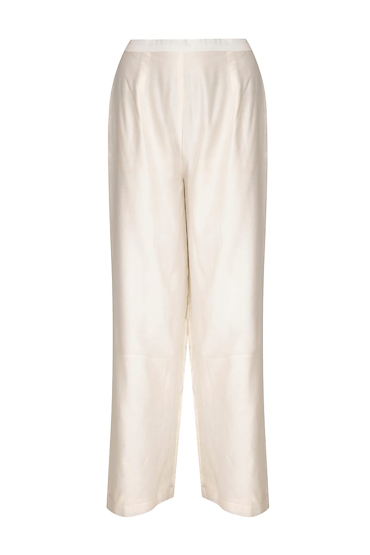 Off White Embroidered Kurta With Pants by Breathe By Aakanksha Singh at Pernia's Pop Up Shop