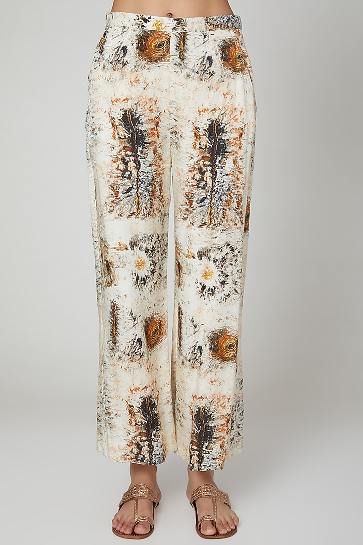 Beige & Brown Printed Tunic Set by Breathe By Aakanksha Singh at Pernia's Pop Up Shop