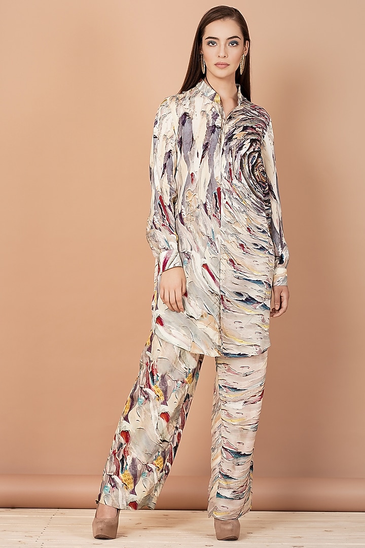 Multi-Coloured Printed Tunic Set by Breathe By Aakanksha Singh at Pernia's Pop Up Shop