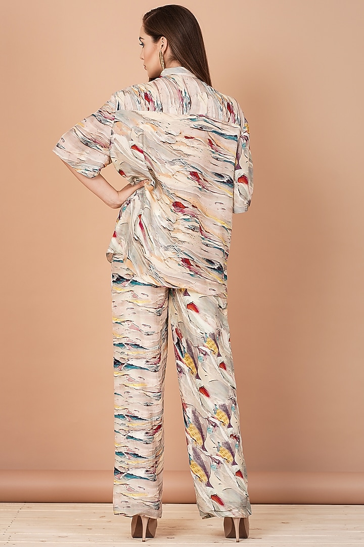 Multi-Coloured Printed Shirt Tunic Set by Breathe By Aakanksha Singh at Pernia's Pop Up Shop