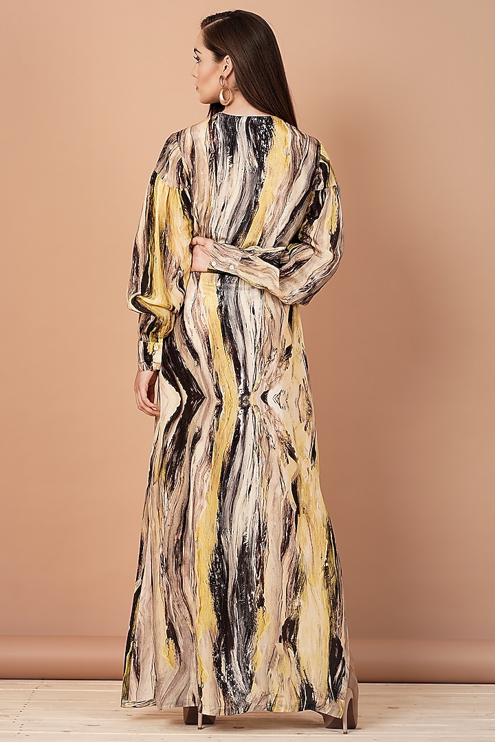 Multi-Coloured Printed Maxi Summer Dress by Breathe By Aakanksha Singh at Pernia's Pop Up Shop