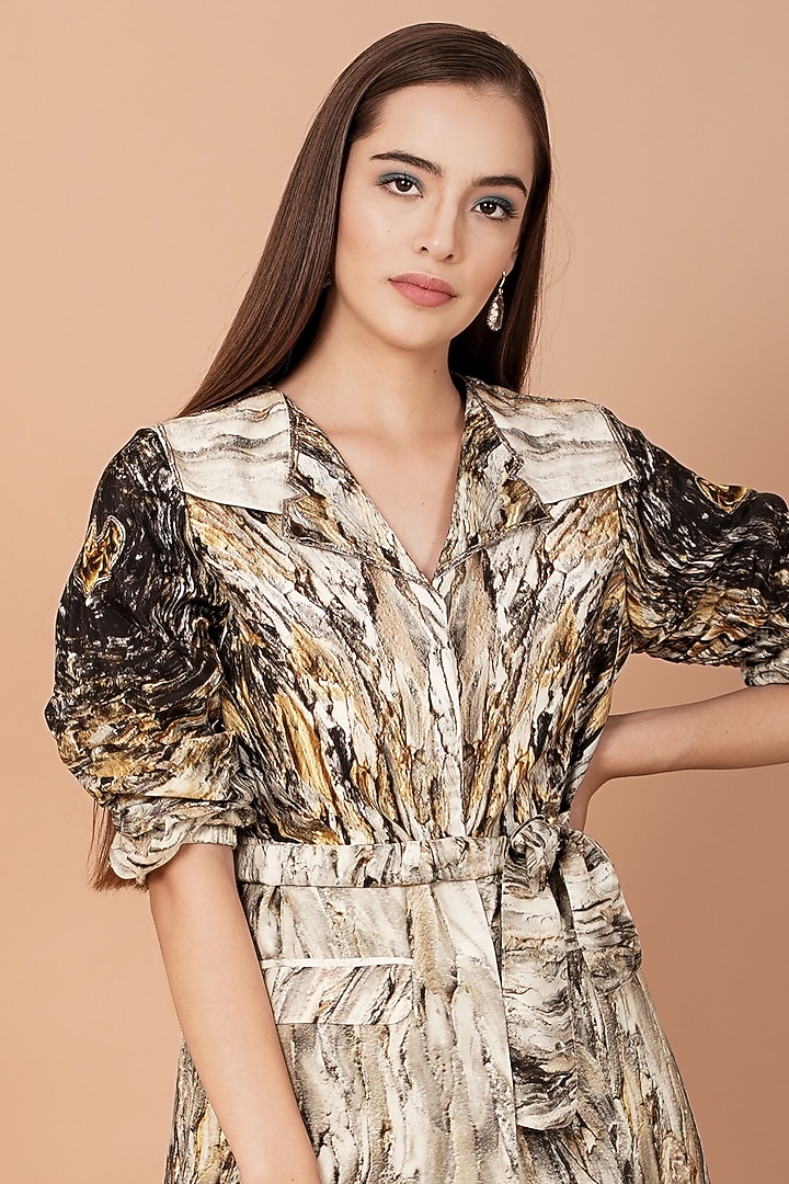 Grey Hand-Painted Jacket Set by Breathe By Aakanksha Singh at Pernia's Pop Up Shop