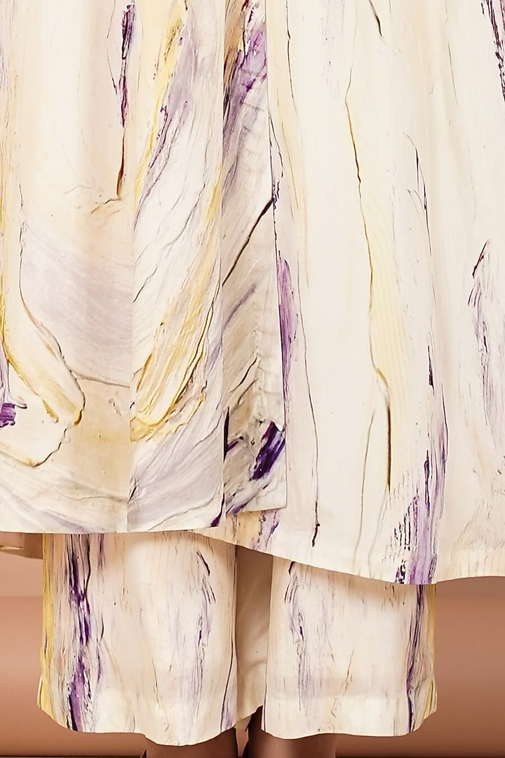 Multi-Colored Upada Silk Hand Painted Co-Ord Set by Breathe By Aakanksha Singh at Pernia's Pop Up Shop