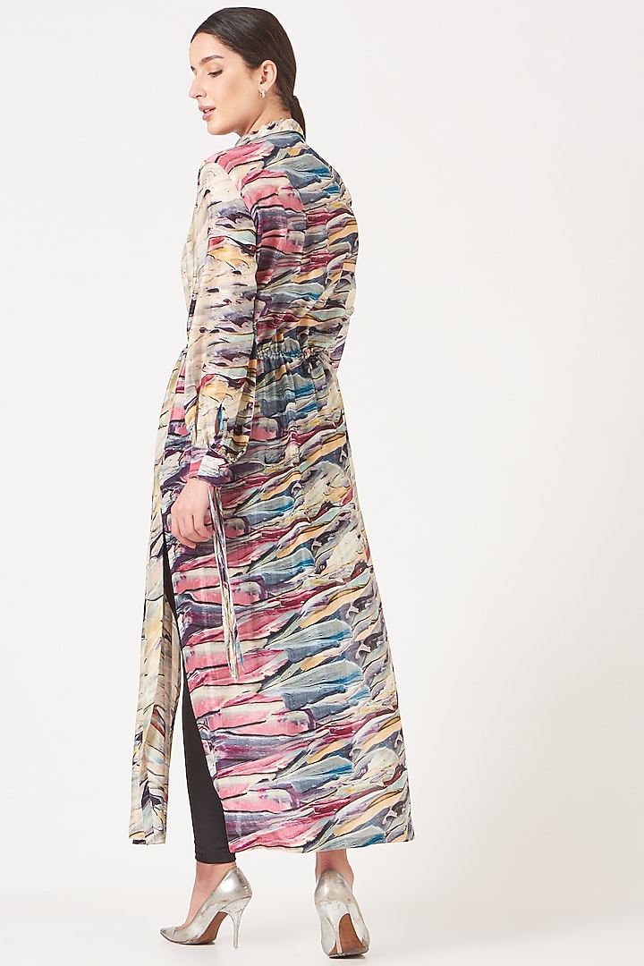 Multi-Colored Printed Kaftan Tunic by Breathe By Aakanksha Singh at Pernia's Pop Up Shop