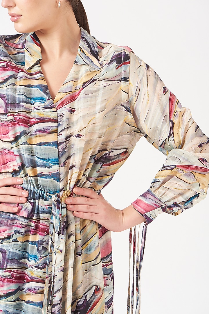 Multi-Colored Printed Kaftan Tunic by Breathe By Aakanksha Singh at Pernia's Pop Up Shop