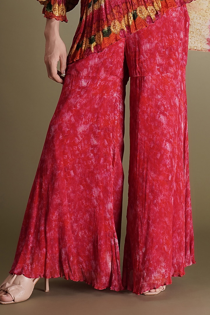 Pink Chinon Floral Printed Asymmetric Tunic Set by Breathe By Aakanksha Singh at Pernia's Pop Up Shop