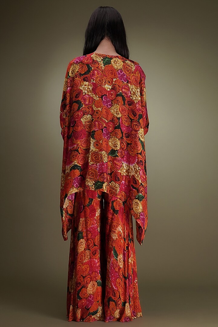 Multi-Colored Chinon Floral Printed Party Wear Sharara Set by Breathe By Aakanksha Singh at Pernia's Pop Up Shop
