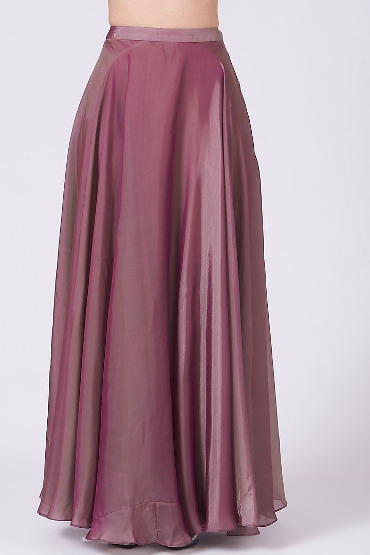 Wine Chanderi Wedding Lehenga Set by Breathe By Aakanksha Singh at Pernia's Pop Up Shop
