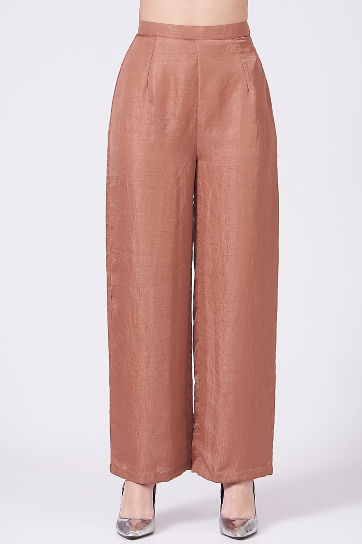 Brownish Pink Embroidered Kurta Set by Breathe By Aakanksha Singh at Pernia's Pop Up Shop