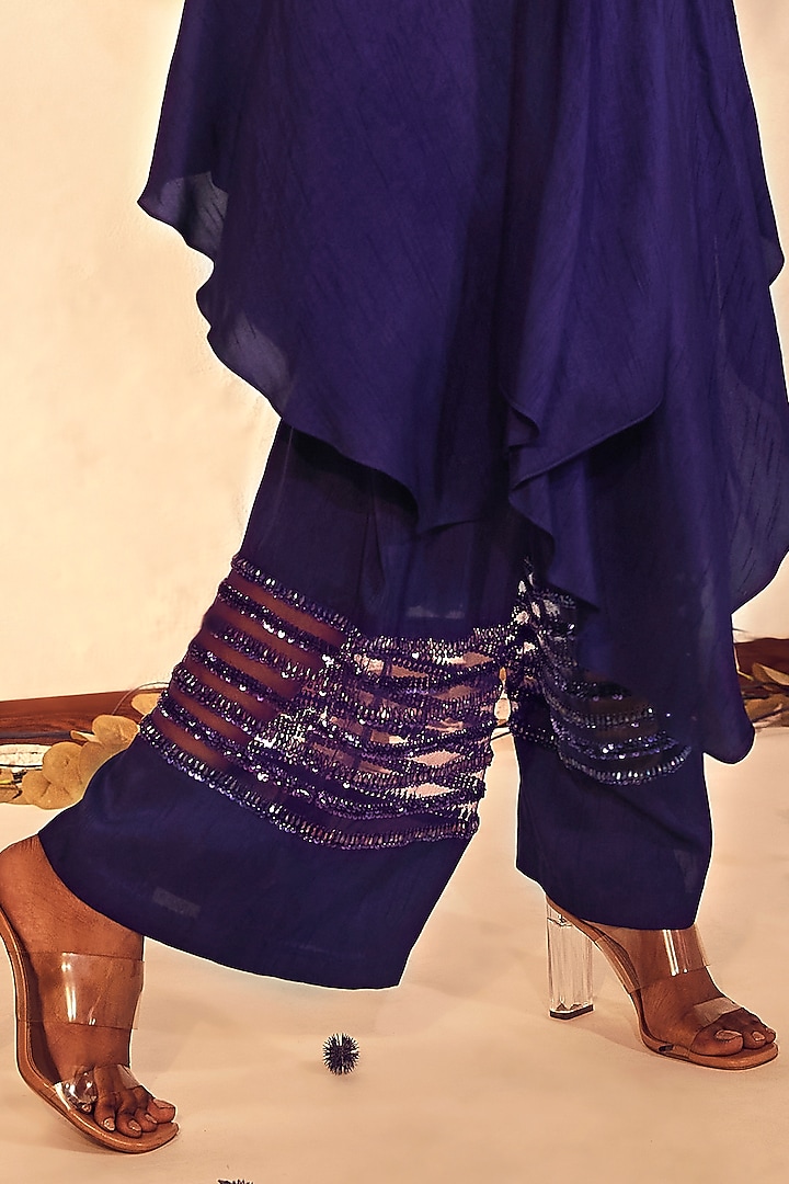 Violet Embroidered Co-Ord Set by Babita Malkani at Pernia's Pop Up Shop