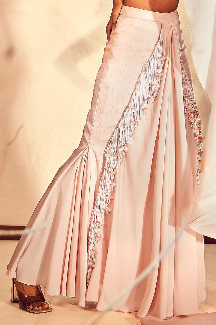 Salmon Pink Silk Co-Ord Set by Babita Malkani at Pernia's Pop Up Shop