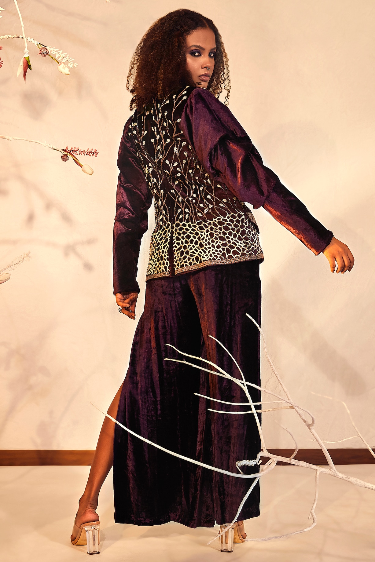 BABITA MALKANI STUDIO presents Bralette, Jacket And Dhoti Skirt exclusively  available only at FEI