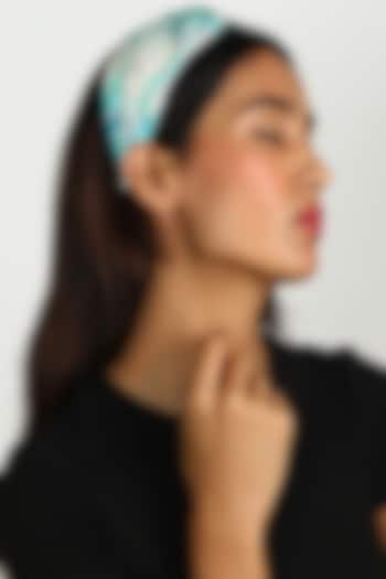 Sky Blue Ombre Sequins Headband by Diya Aswani x Babita Malkani