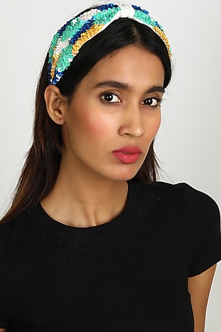 White Sequins Headband by Diya Aswani x Babita Malkani