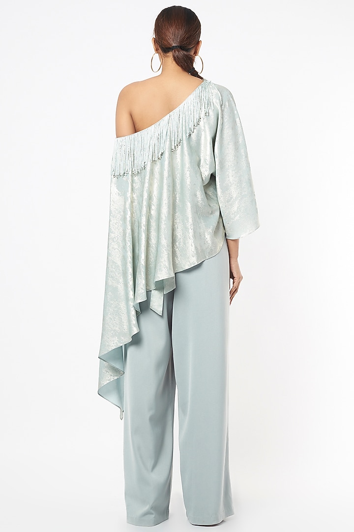 Mint Green Cotton Jumpsuit by Babita Malkani at Pernia's Pop Up Shop