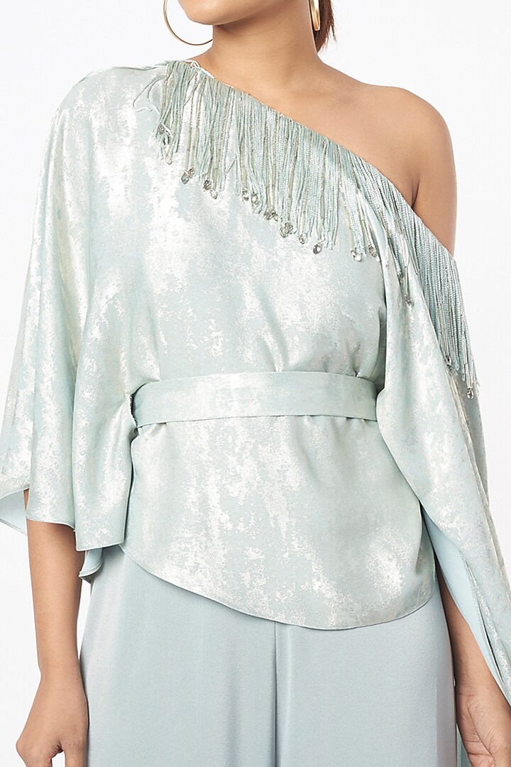 Mint Green Cotton Jumpsuit by Babita Malkani at Pernia's Pop Up Shop