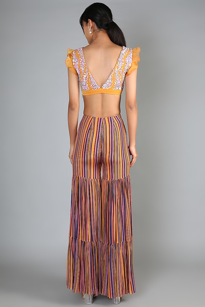 Multi-Colored Printed Sharara Set For Girls by Babita Malkani - Kids at Pernia's Pop Up Shop