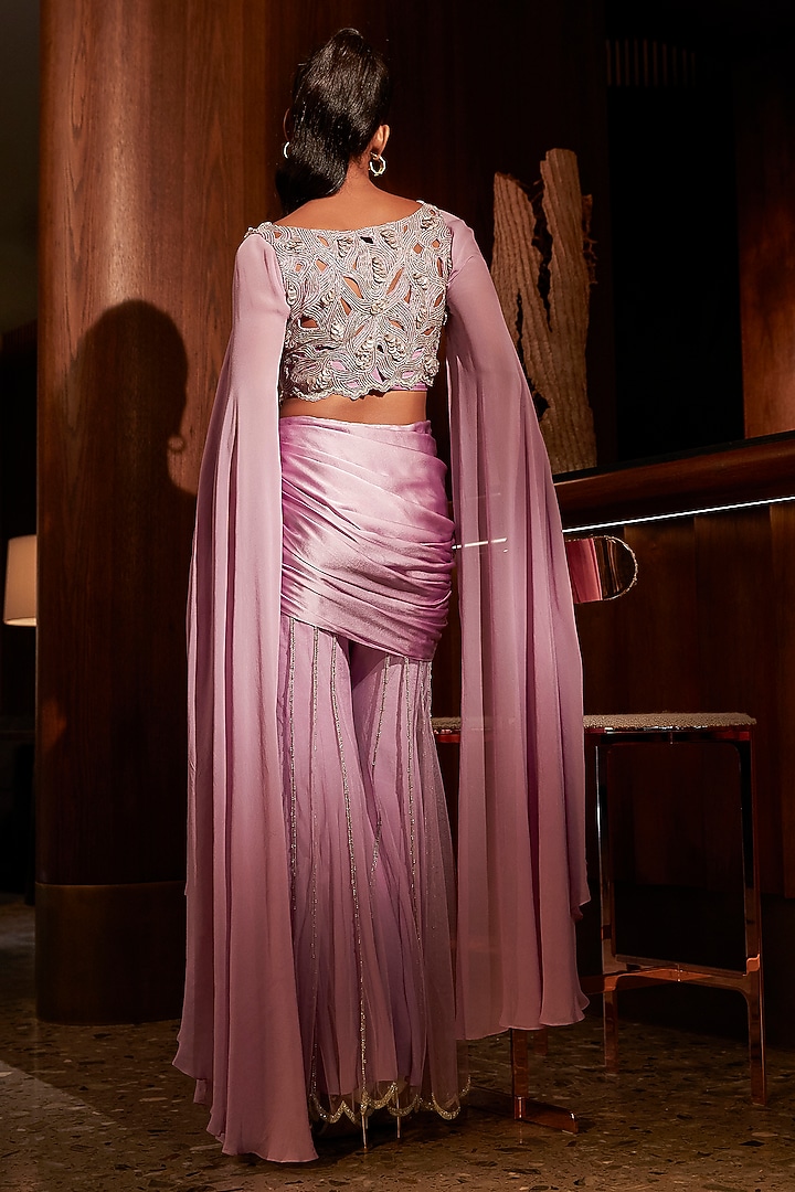 Lilac Tulle Kali Pant Set by Babita Malkani at Pernia's Pop Up Shop