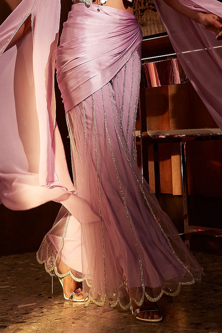 Lilac Tulle Kali Pant Set by Babita Malkani at Pernia's Pop Up Shop