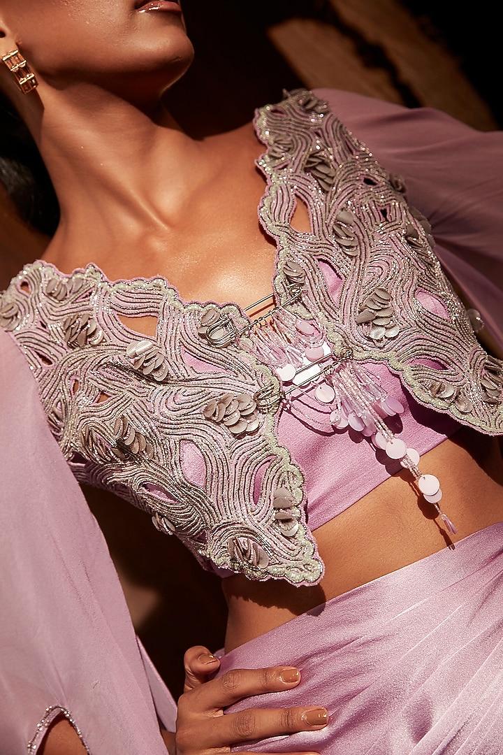 Lilac Tulle Kali Pant Set by Babita Malkani at Pernia's Pop Up Shop