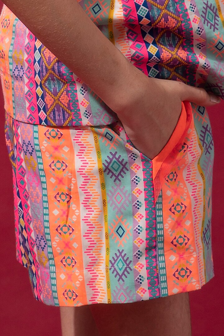 Multi Colored Jacket Set With Lace For Girls by Be True Kids at Pernia's Pop Up Shop