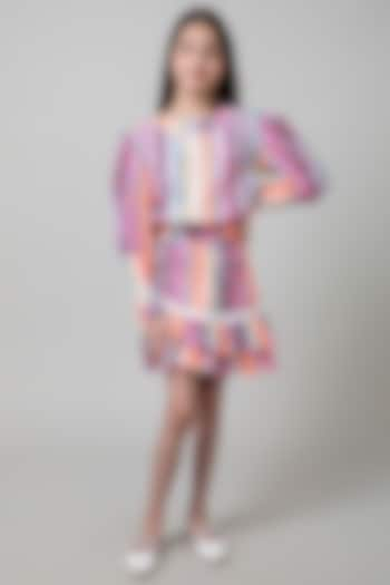 Multi Colored Printed Dress For Girls by Be True Kids at Pernia's Pop Up Shop